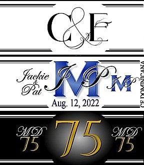 Custom cigar bands designed with logos for Boston area corporate events